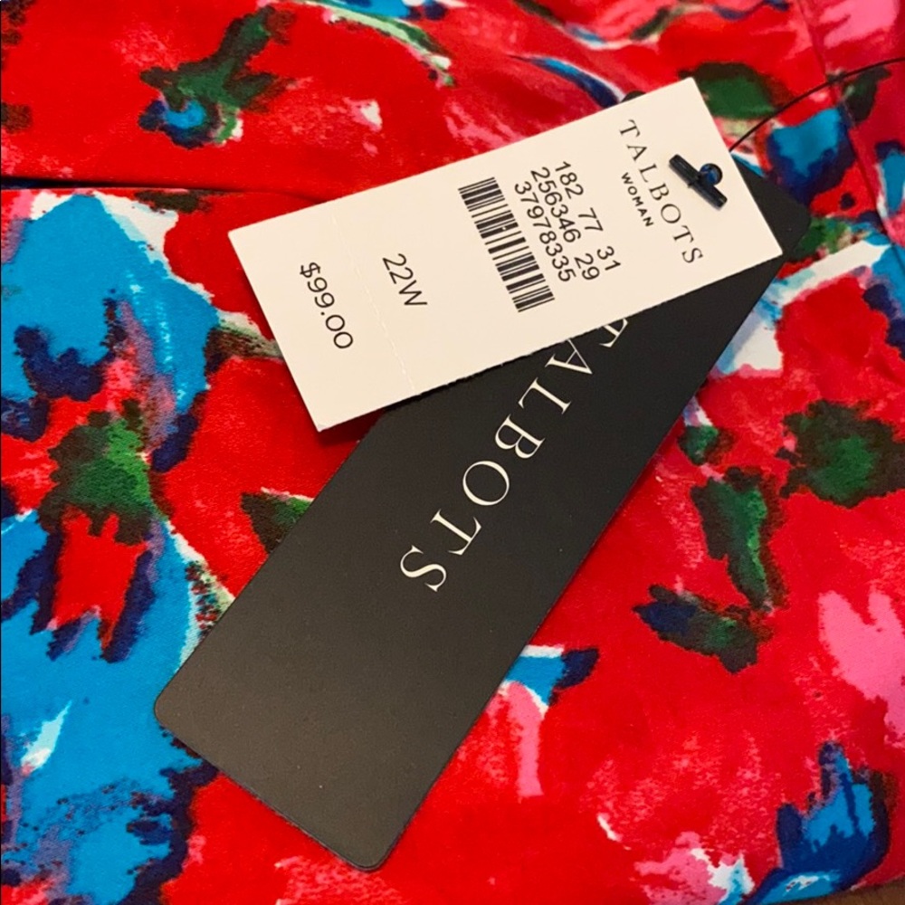 New Talbots Floral Skirt 22W - Picture 6 of 7